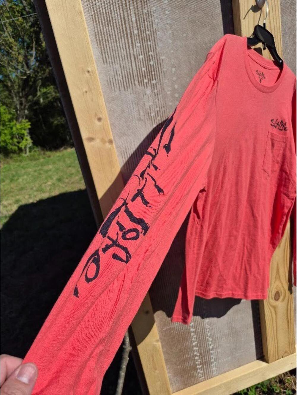 Salt Life Black XL Rare Tall New w/ Tags One Cast At a Time Fishing Shirt L/S - Picture 6 of 8
